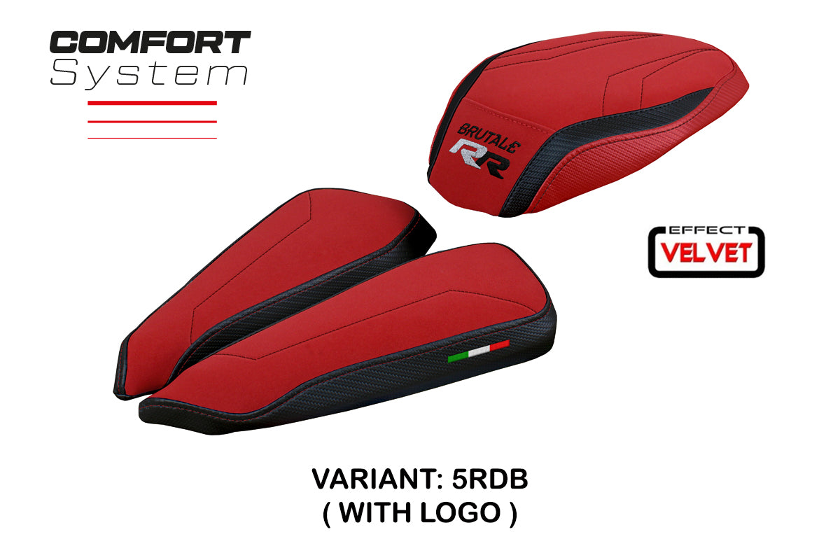 MV Agusta Brutale 1000RR 2020-2025 Seat Cover Tappezzeria Italia Comfort in Black and Red