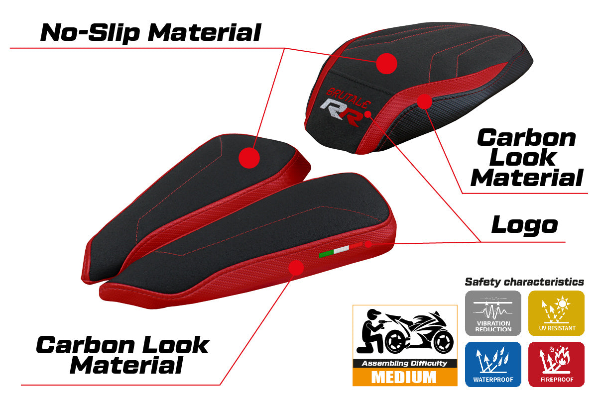MV Agusta Brutale 1000RR 2020-2025 Seat Cover Tappezzeria Italia Ultragrip in Red