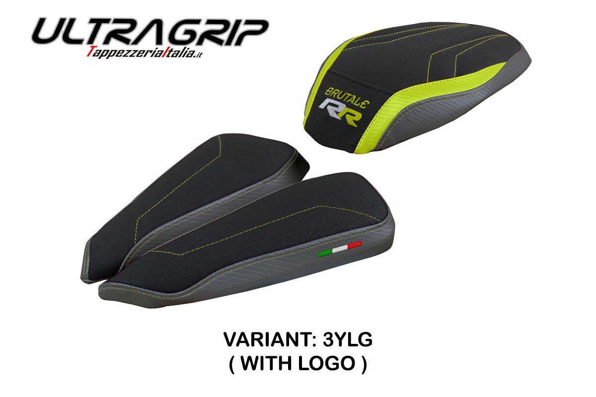 MV Agusta Brutale 1000RR 2020-2025 Seat Cover Tappezzeria Italia Ultragrip in Yellow and Grey