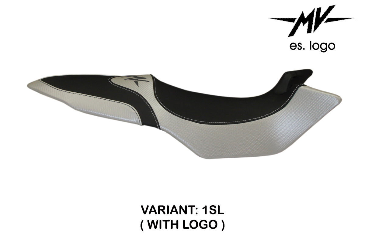 MV Agusta Brutale 675 800 2012-2015 Seat Cover Tappezzeria Italia in Silver