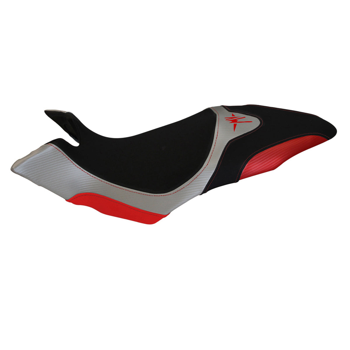 MV Agusta Dragster 800 2014-2018 Seat Cover Tappezzeria Italia in Silver and Red
