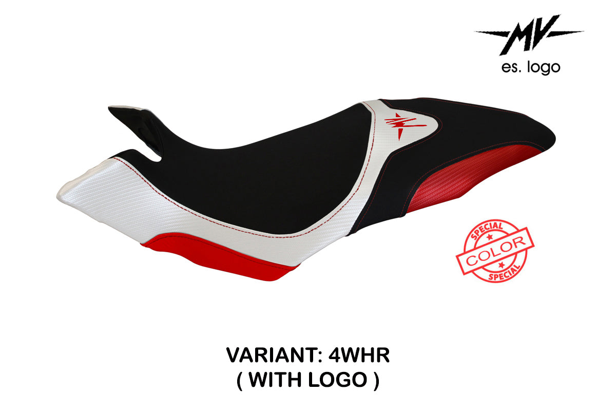 MV Agusta Dragster 800 2014-2018 Seat Cover Tappezzeria Italia in White and Red