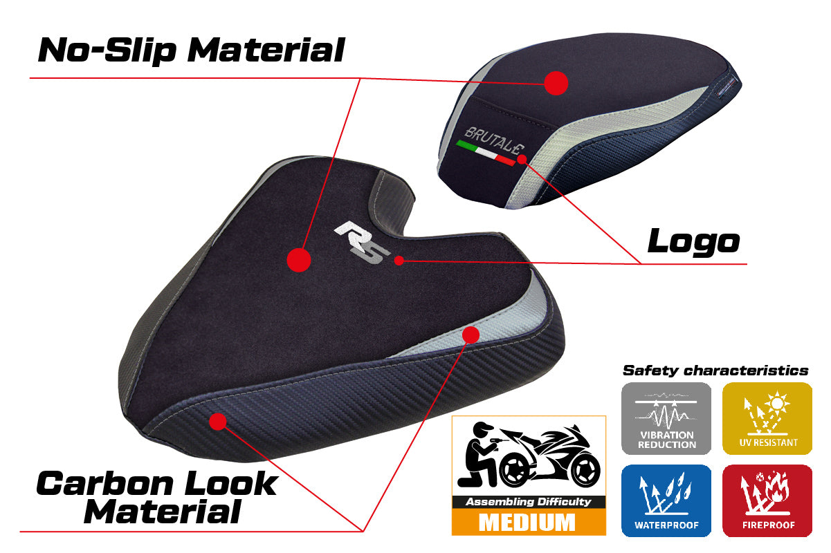 MV Agusta Brutale 1000RS 2021-2025 Seat Cover Tappezzeria Italia in Silver