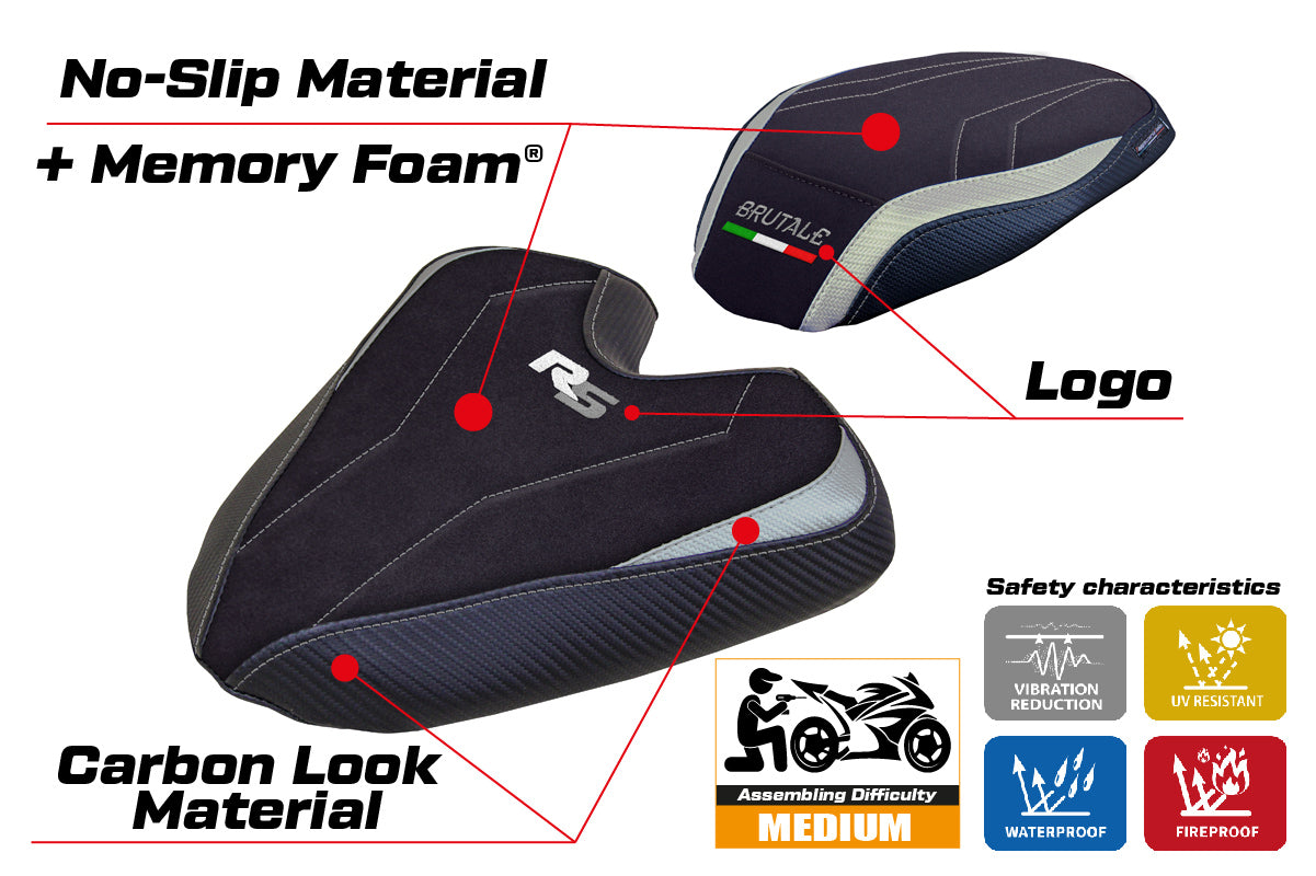 MV Agusta Brutale 1000RS 2021-2025 Seat Cover Tappezzeria Comfort in Silver