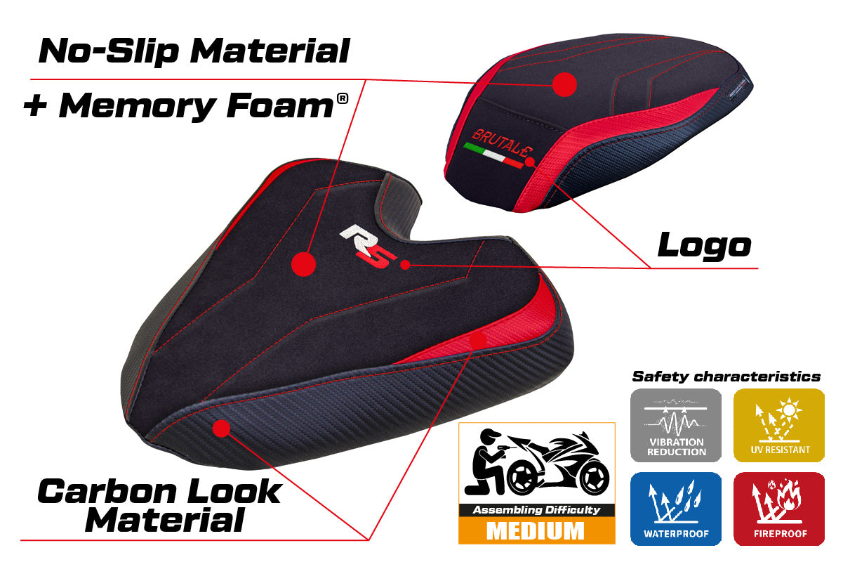 MV Agusta Brutale 1000RS 2021-2025 Seat Cover Tappezzeria Comfort in Red