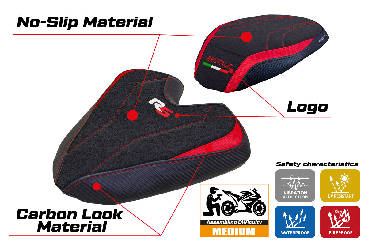 MV Agusta Brutale 1000RS 2021-2025 Seat Cover Tappezzeria Ultragrip in Red