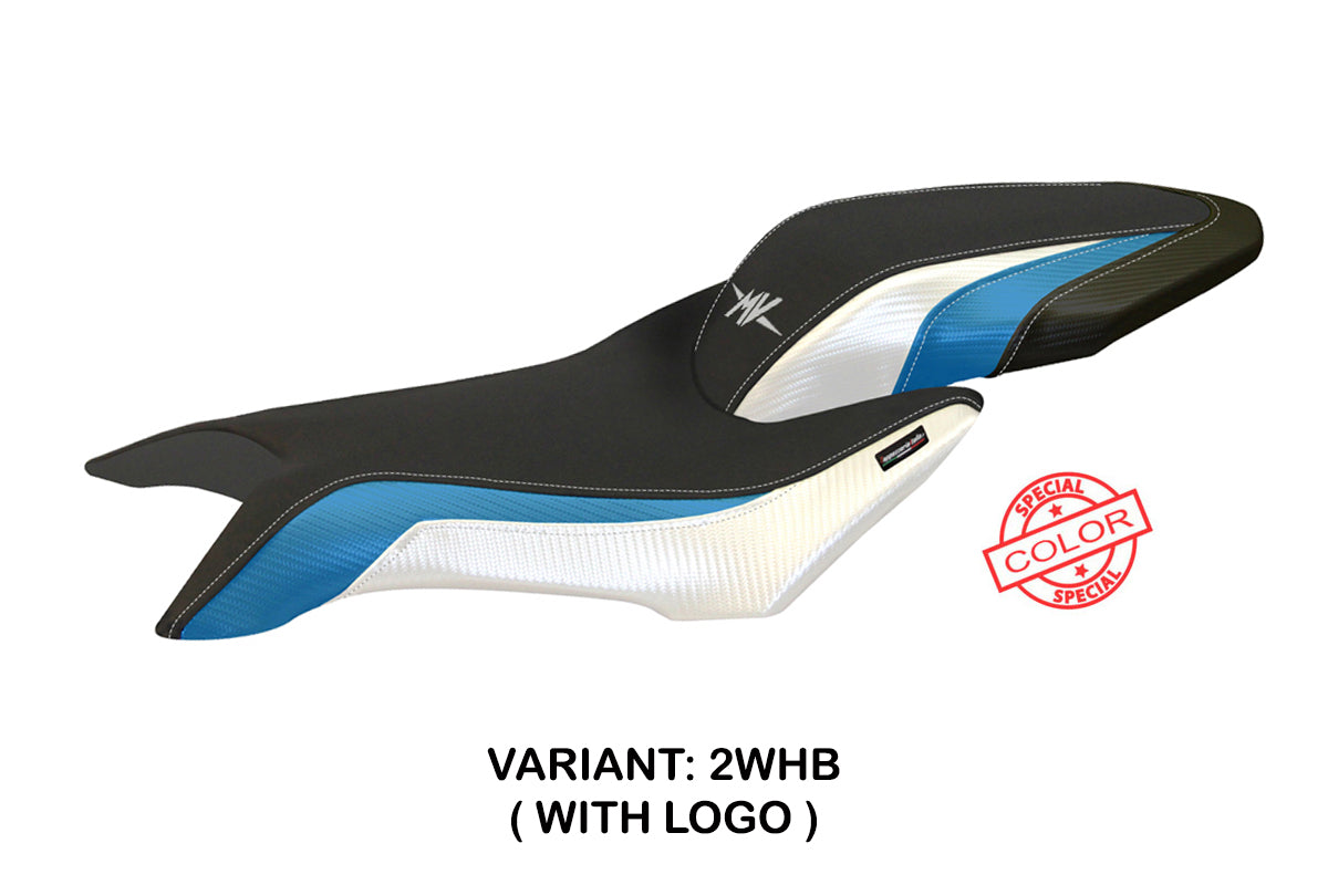 MV Agusta Brutale 800 2016-2025 Seat Cover Tappezzeria Italia in White and Blue