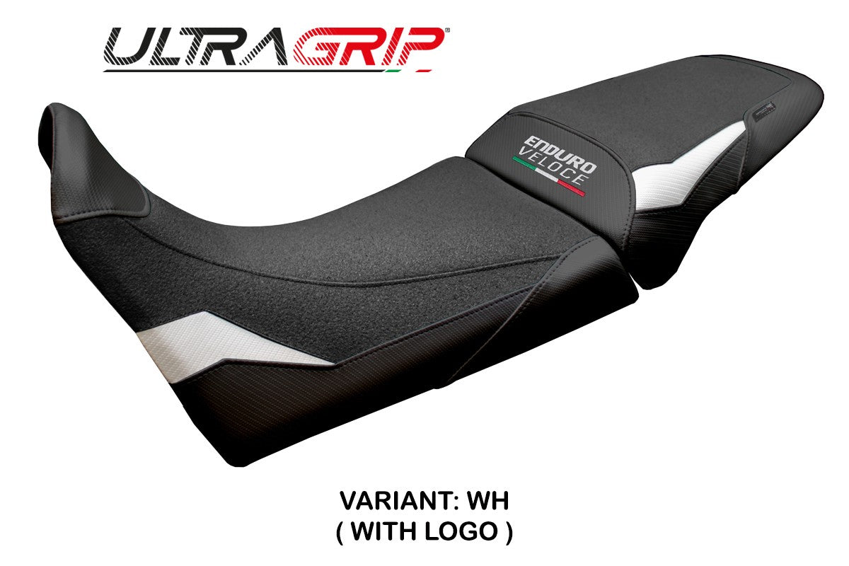 MV Agusta Enduro Veloce 2024-2025 Seat Cover Tappezzeria Ultragrip White Black