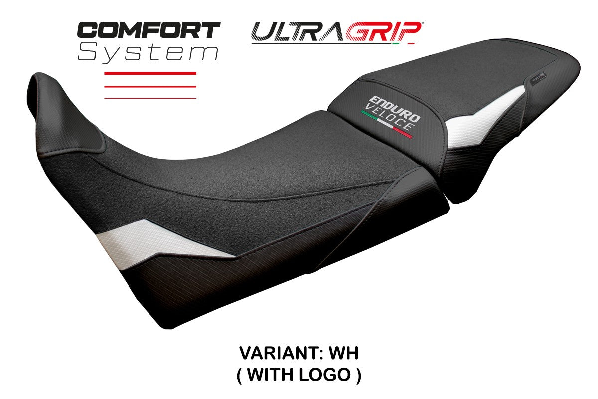 MV Agusta Enduro Veloce 2024-2025 Seat Cover Tappezzeria Comfort Ultragrip White