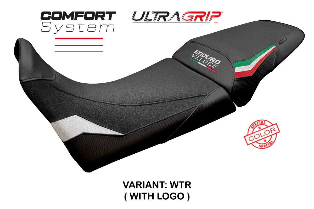 MV Agusta Enduro Veloce 2024-2025 Seat Cover Tappezzeria Comfort Grip White Ita