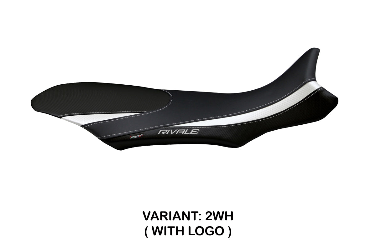 MV Agusta Rivale 800 2013-2018 Seat Cover Tappezzeria Italia in White and Black