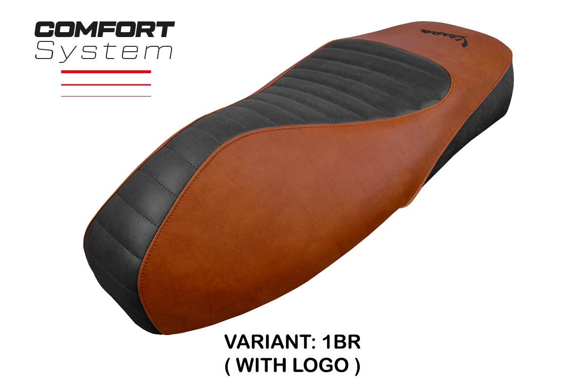 Vespa GTS 125 150 300 2009-2024 Seat Cover Tappezzeria Italia Comfort in Brown SE