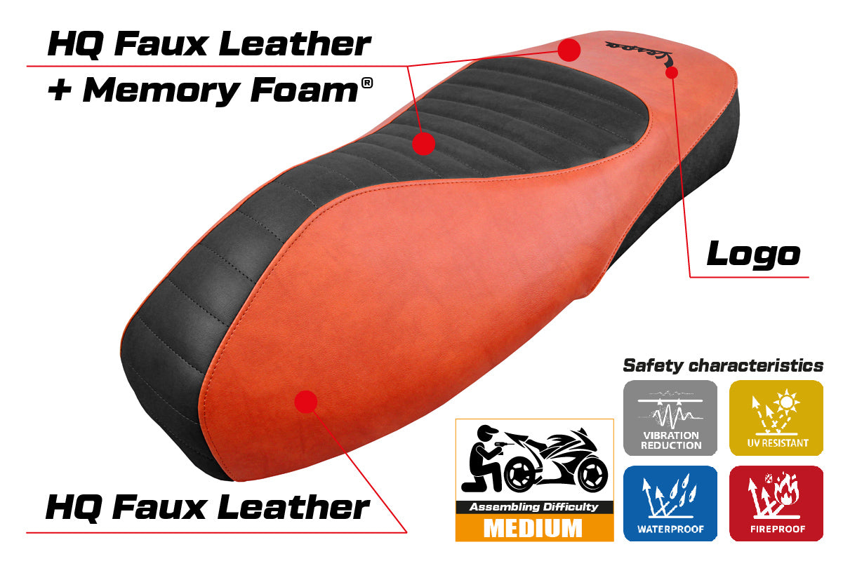 Vespa GTS 125 150 300 2009-2024 Seat Cover Tappezzeria Italia Comfort in Brick SE
