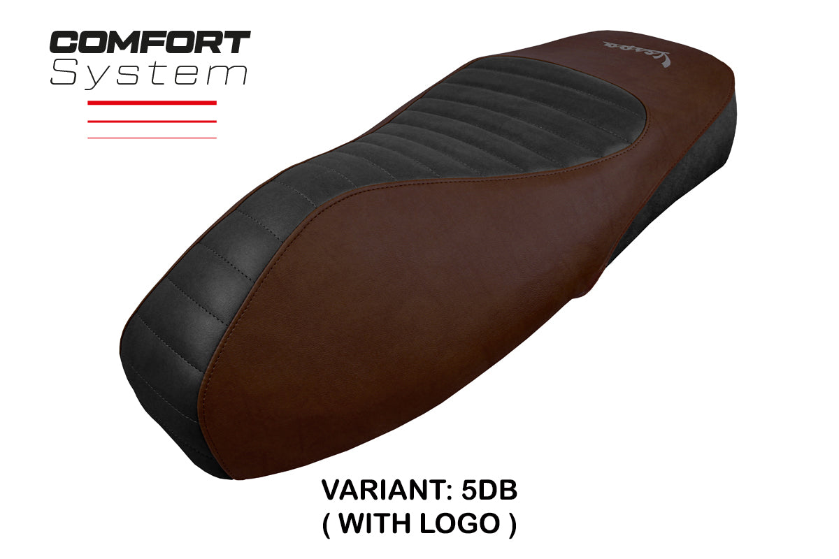 Vespa GTS 125 150 300 2009-2024 Seat Cover Tappezzeria Italia Comfort in Dark Brown SE