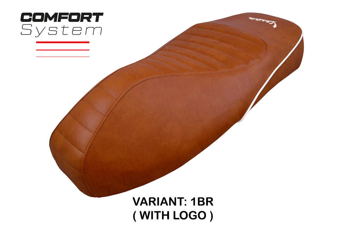 Vespa GTS 125 150 300 2009-2024 Seat Cover Tappezzeria Italia Comfort in Brown