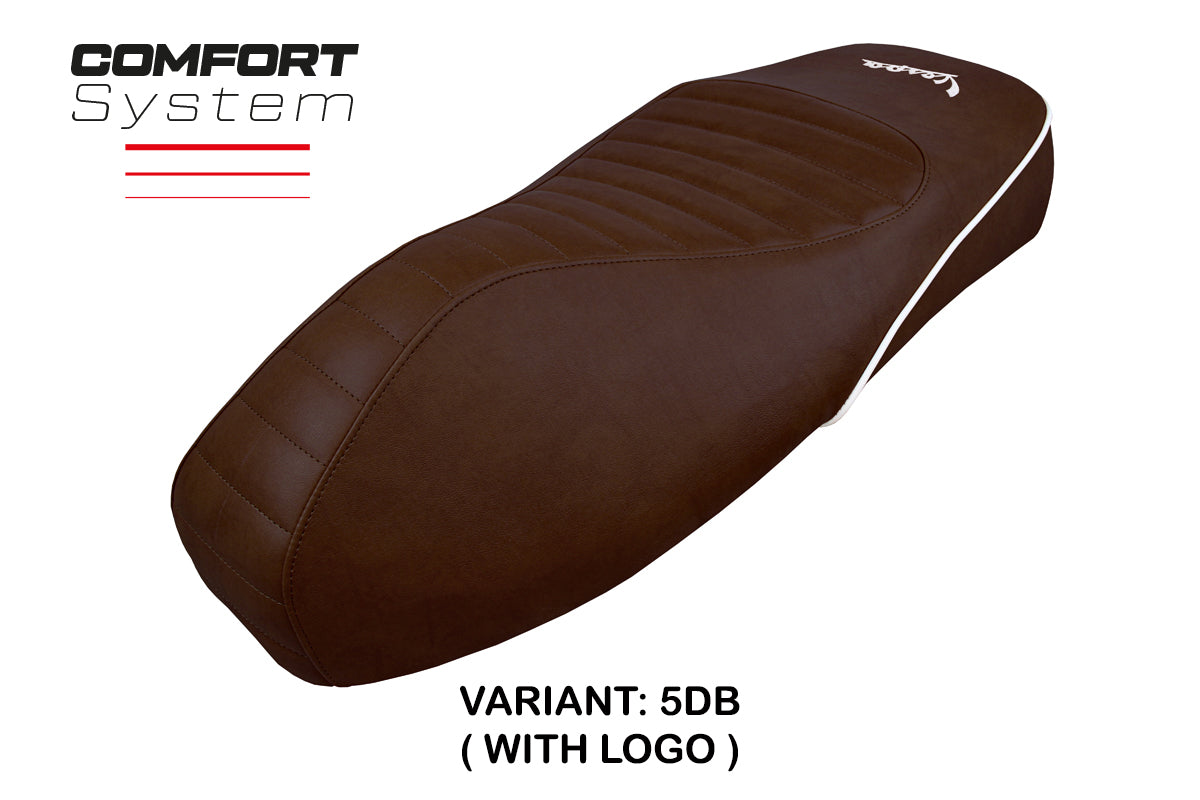 Vespa GTS 125 150 300 2009-2024 Seat Cover Tappezzeria Italia Comfort in Dark Brown