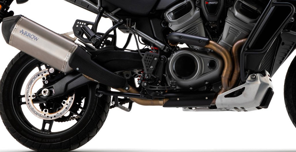 72507SK Arrow Sonora Slip-on Exhaust, Titanium for Harley 1250 Pan America (=2020-2025