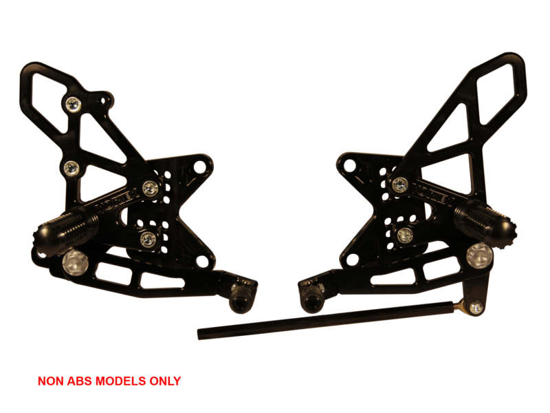 Vortex Rearsets in Black for Kawasaki ZX-10R /ZX1000 2011-2015