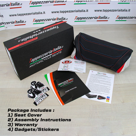 Suzuki V-Strom 800 DE SE 2023-2025 Seat Cover Tappezzeria Comfort Black White