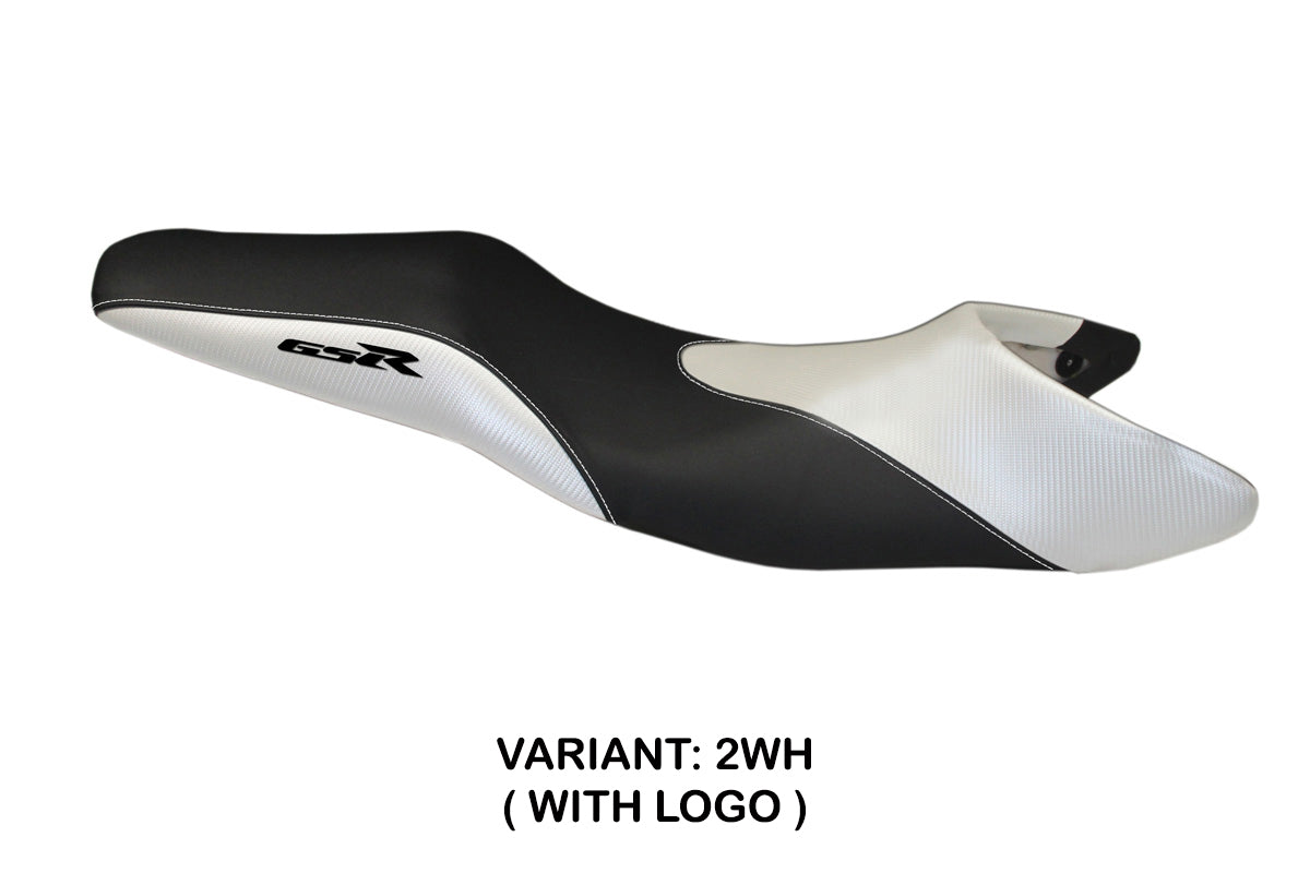 Suzuki GSR 600 2006-2011 Seat Cover Tappezzeria Italia in White and Black