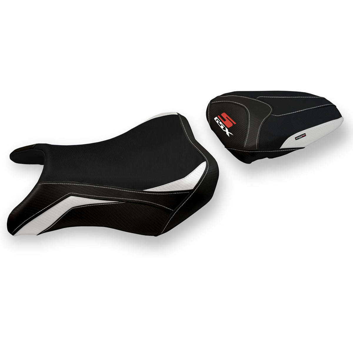 Suzuki GSXS 750 2017-2021 Seat Cover Tappezzeria Italia in White and Black