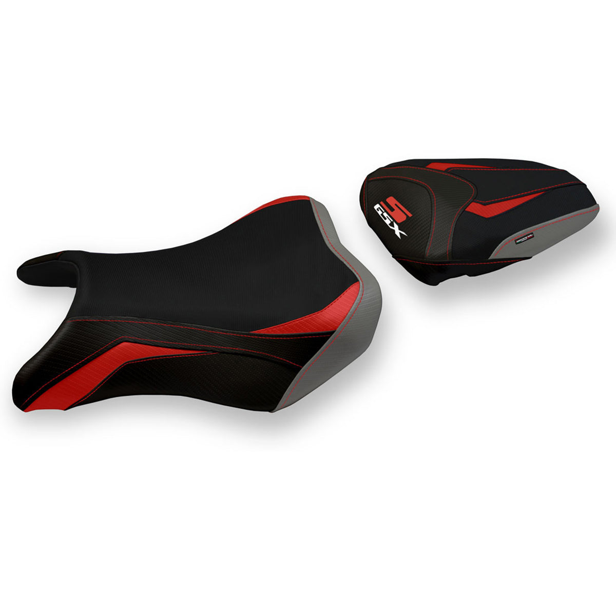Suzuki GSXS 750 2017-2021 Seat Cover Tappezzeria Italia in Red, Grey and Black
