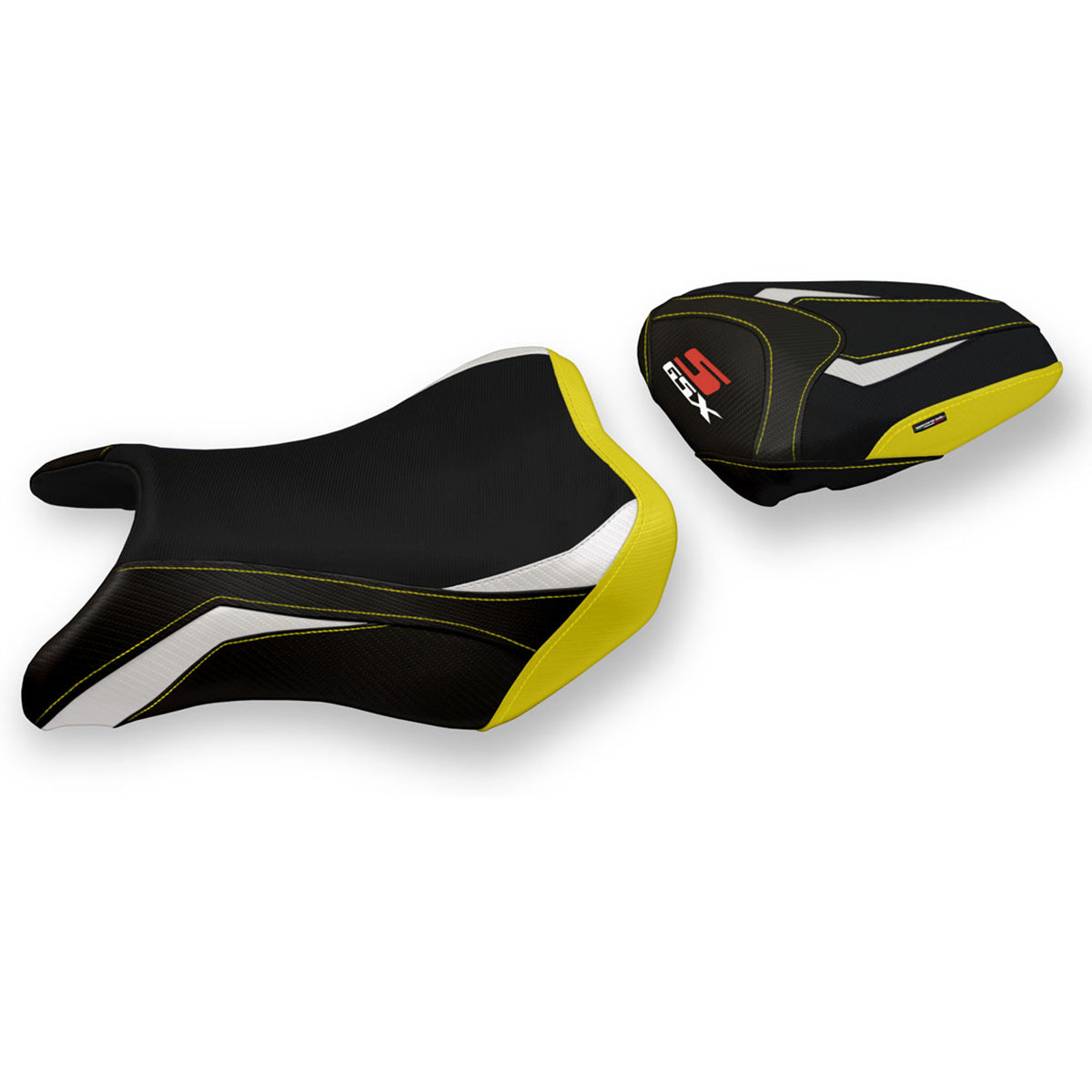 Suzuki GSXS 750 2017-2021 Seat Cover Tappezzeria Italia in White and Yellow