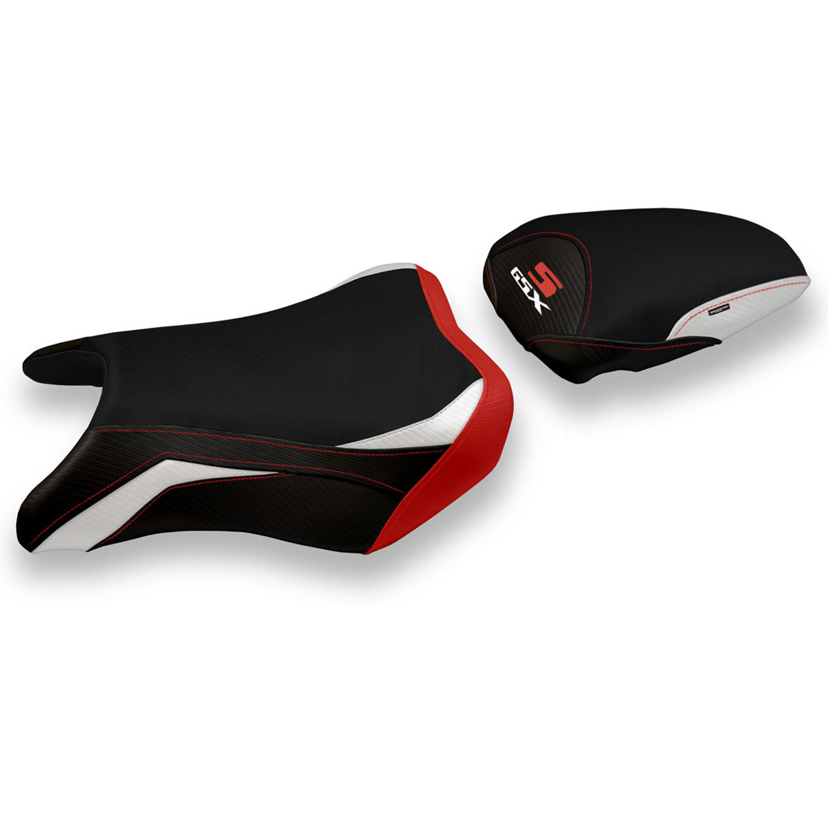 Suzuki GSXS 750 2017-2021 Seat Cover Tappezzeria Italia Comfort in White and Red