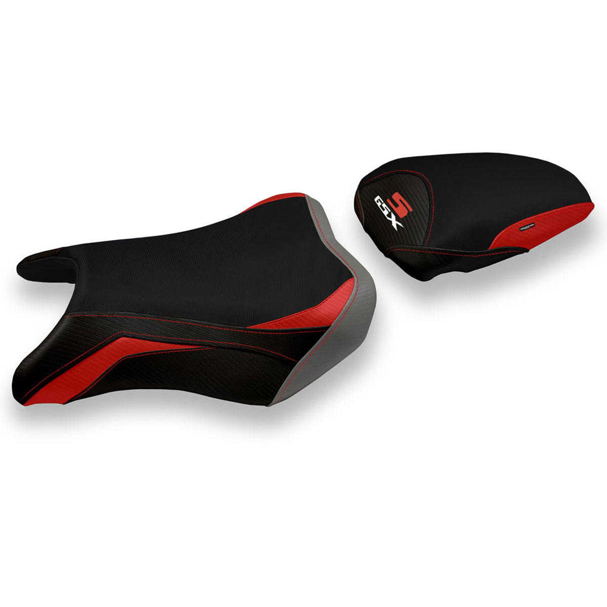 Suzuki GSXS 750 2017-2021 Seat Cover Tappezzeria Italia Comfort in Red and Grey