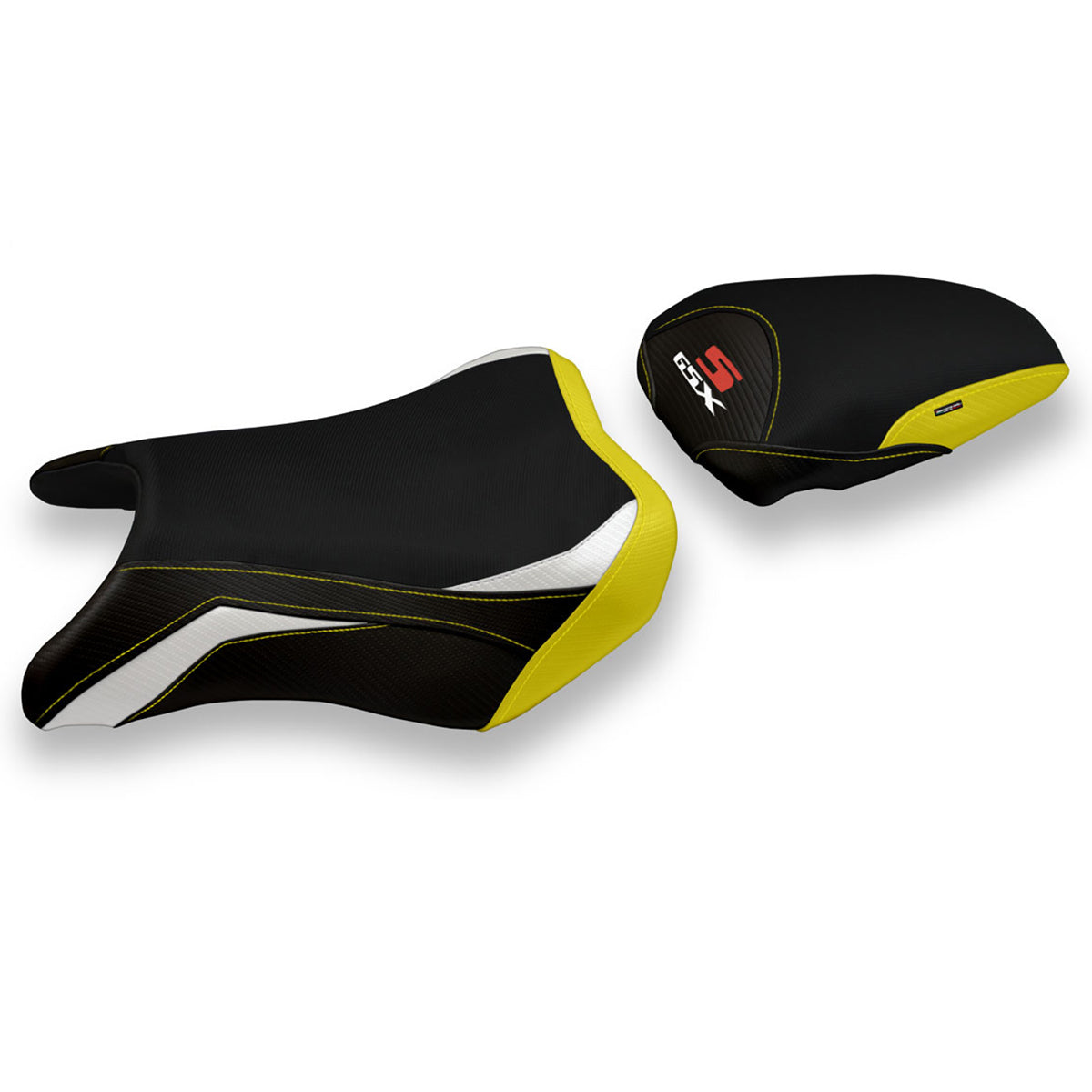 Suzuki GSXS 750 2017-2021 Seat Cover Tappezzeria Italia Comfort in White and Yellow
