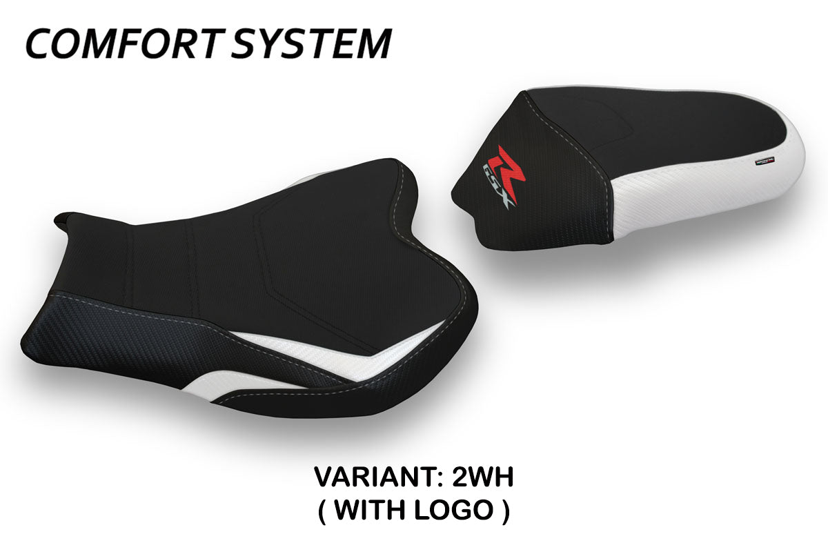 Suzuki GSXR 1000 2009-2016 Seat Cover Tappezzeria Italia Comfort in White and Black