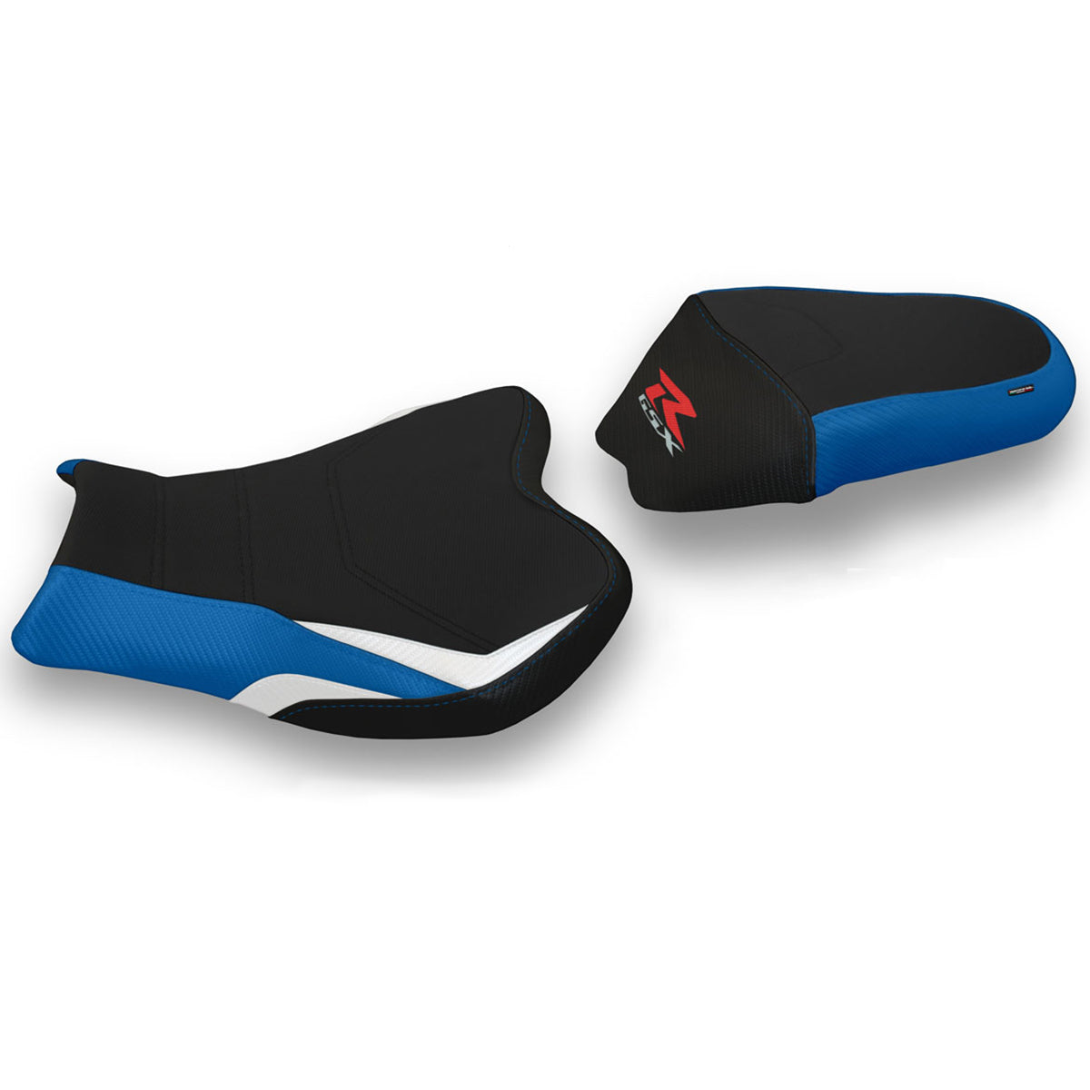 Suzuki GSXR 1000 2009-2016 Seat Cover Tappezzeria Italia Comfort in White and Blue