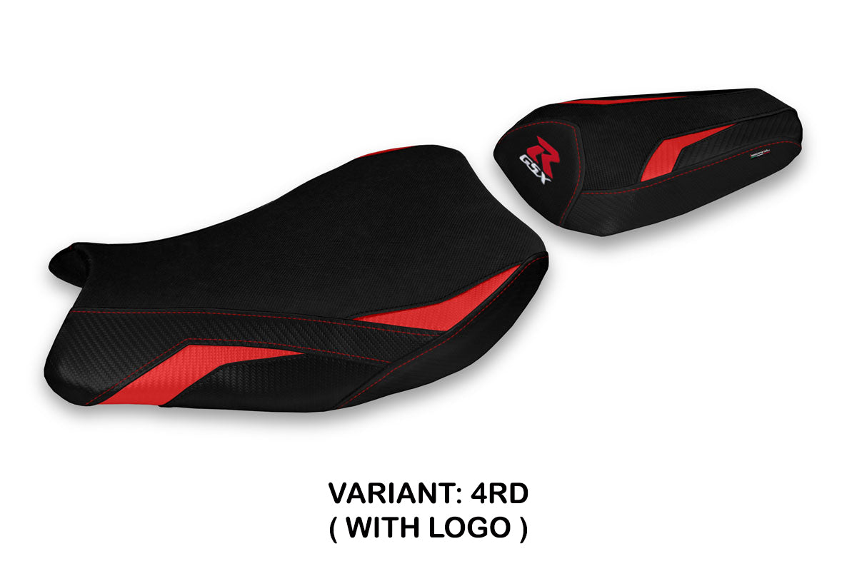 Suzuki GSXR 1000 2017-2024 Seat Cover Tappezzeria Italia in Red and Black