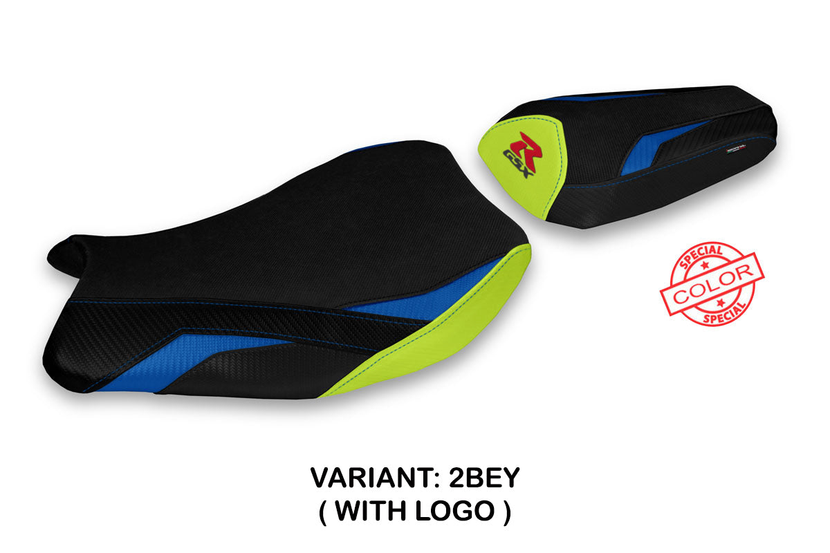 Suzuki GSXR 1000 2017-2024 Seat Cover Tappezzeria Italia in Blue and Yellow