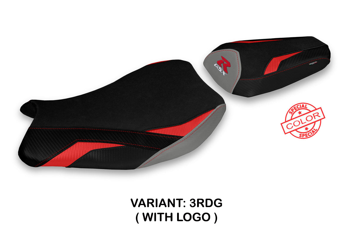 Suzuki GSXR 1000 2017-2024 Seat Cover Tappezzeria Italia in Red and Grey