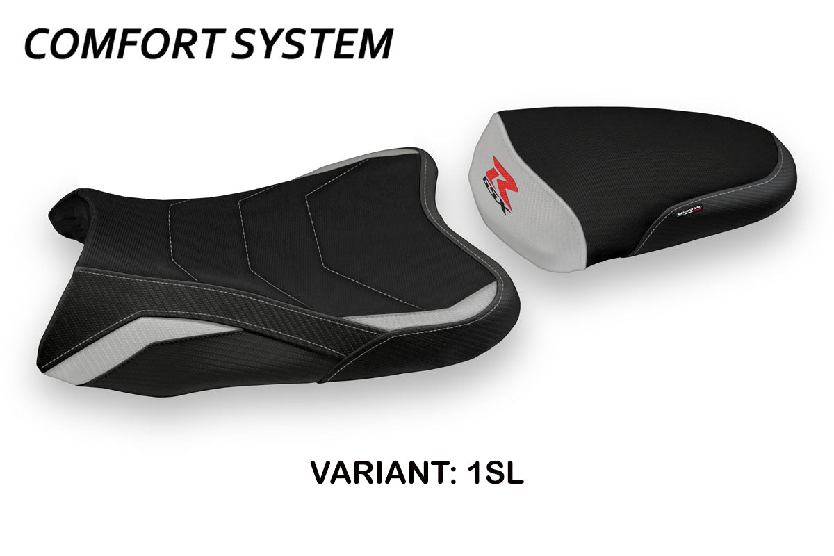 Suzuki GSXR 600 750 2008-2010 Seat Cover Tappezzeria Italia Comfort in Silver and Black