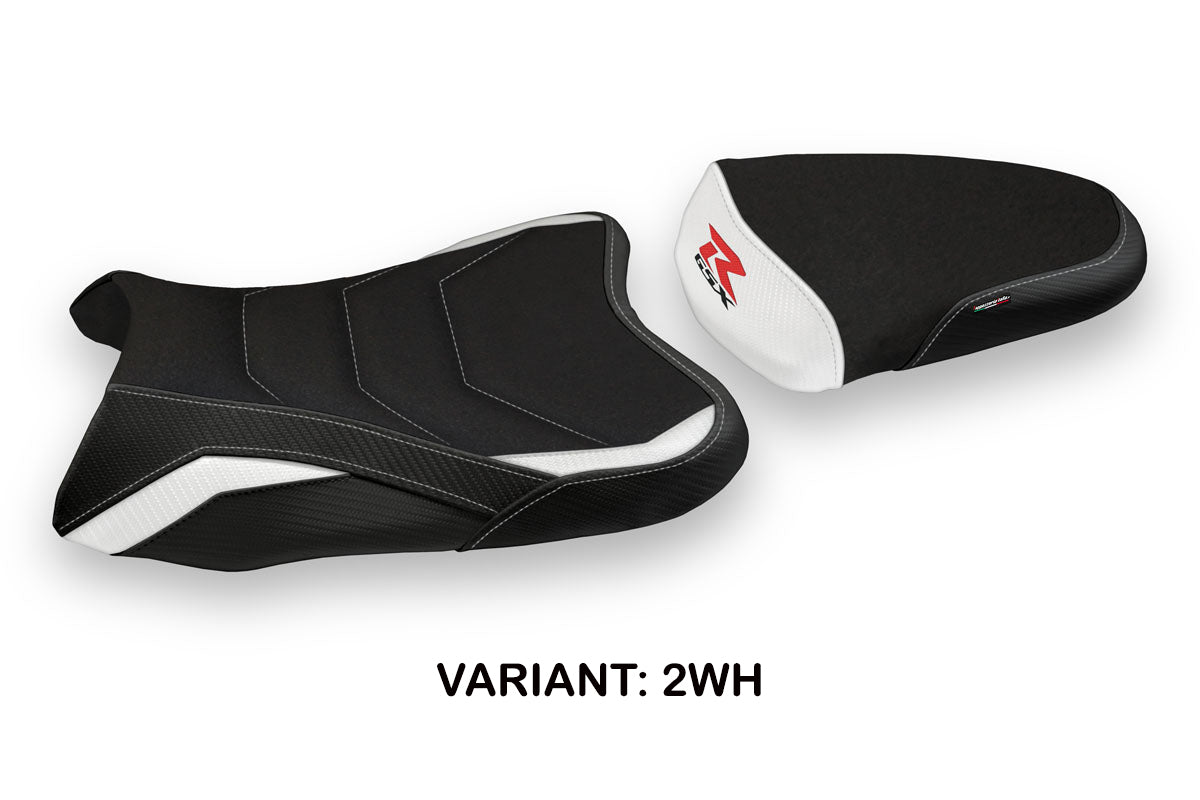 Suzuki GSXR 600 750 2008-2010 Seat Cover Tappezzeria Italia Ultragrip in White and Black