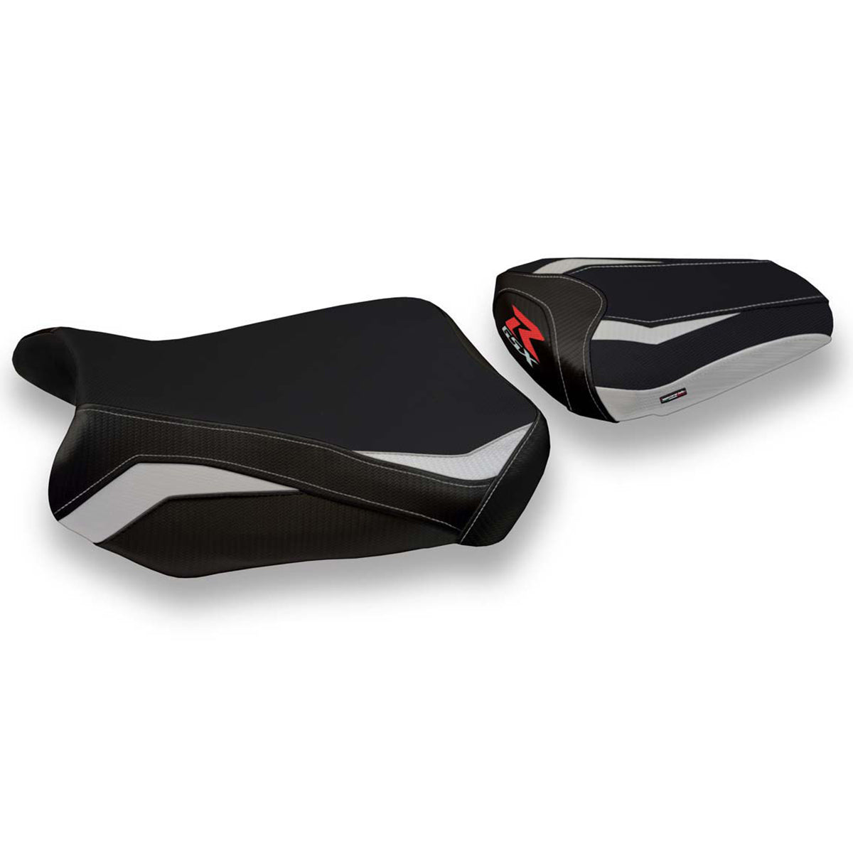 Suzuki GSXR 600 750 2011-2024 Seat Cover Tappezzeria Italia in Silver and Black