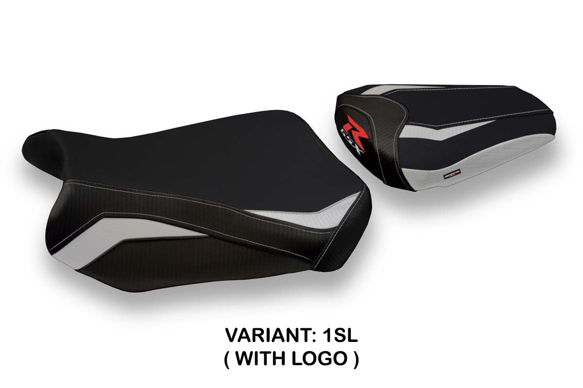 Suzuki GSXR 600 750 2011-2024 Seat Cover Tappezzeria Italia in Silver and Black