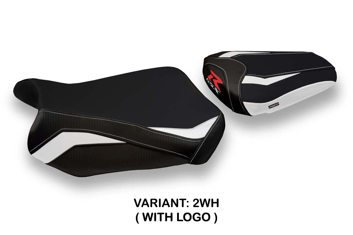 Suzuki GSXR 600 750 2011-2024 Seat Cover Tappezzeria Italia in White and Black