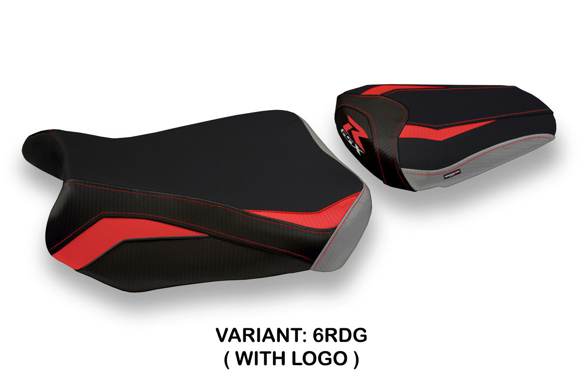 Suzuki GSXR 600 750 2011-2024 Seat Cover Tappezzeria Italia in Red and Grey