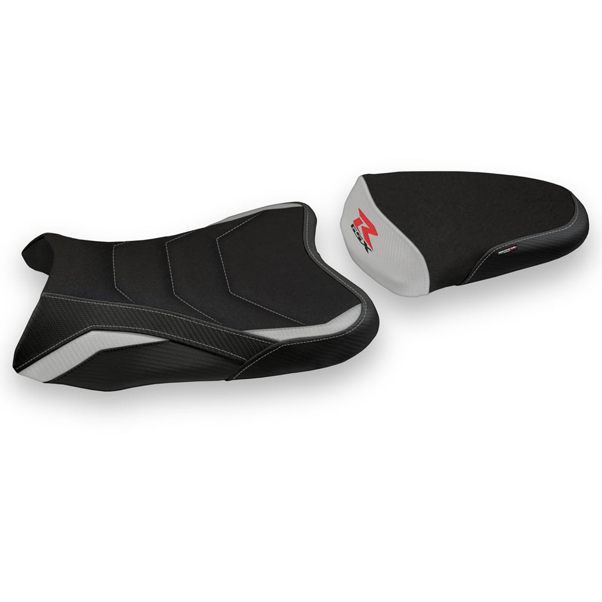 Suzuki GSXR 1000 2007-2008 Seat Cover Tappezzeria Italia Ultragrip in Silver and Black
