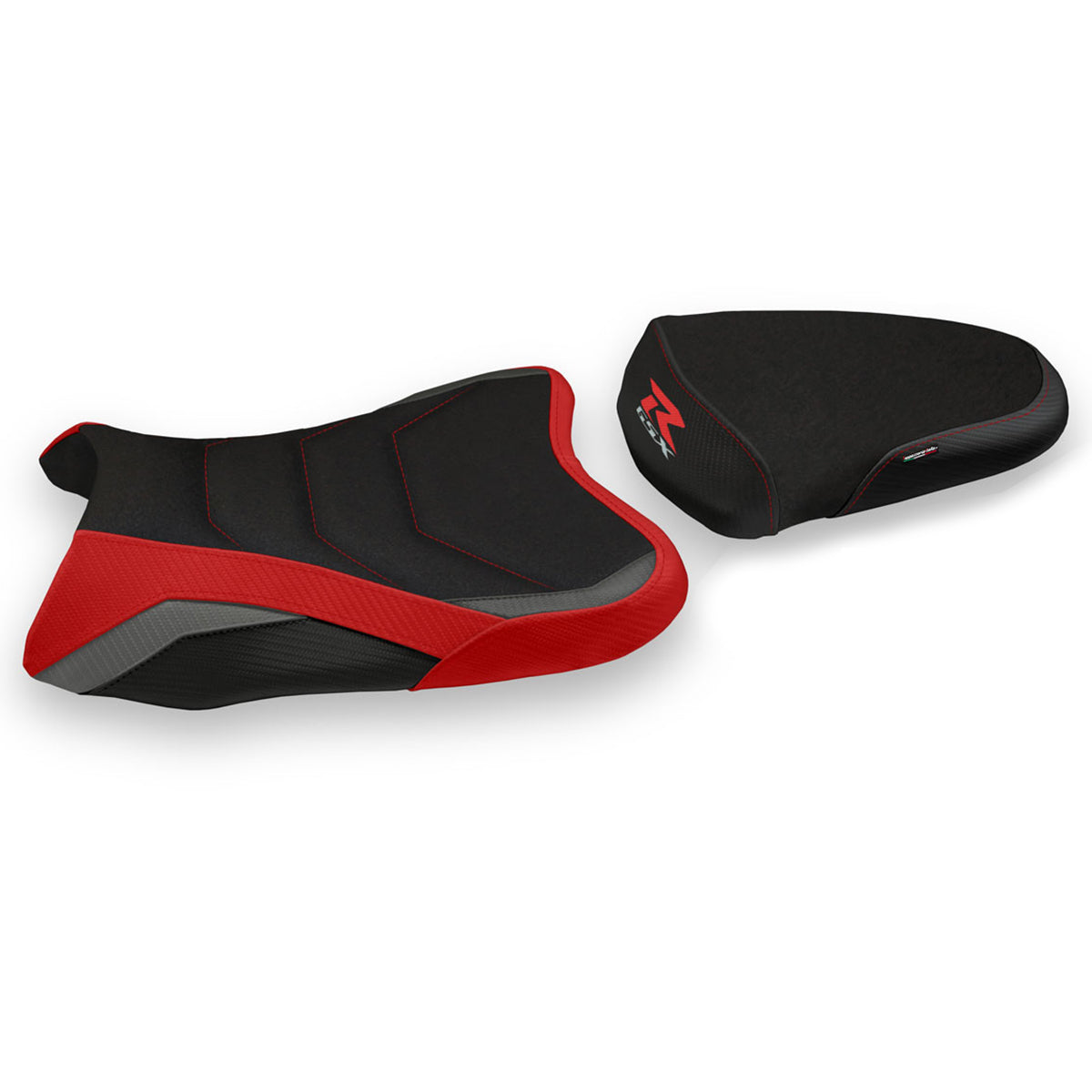 Suzuki GSXR 1000 2007-2008 Seat Cover Tappezzeria Italia in Special Ultragrip Red and Grey