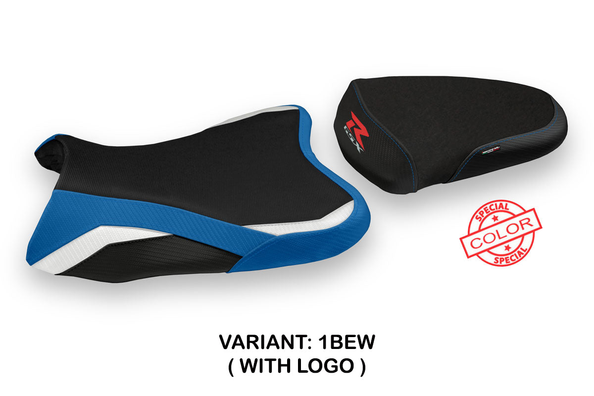 Suzuki GSXR 1000 2007-2008 Seat Cover Tappezzeria Italia in Special Blue, White and Black