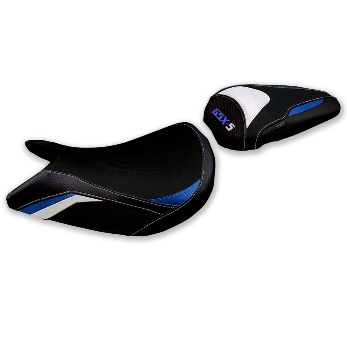 Suzuki GSXS 1000 2015-2020 Seat Cover Tappezzeria Italia in White and Blue