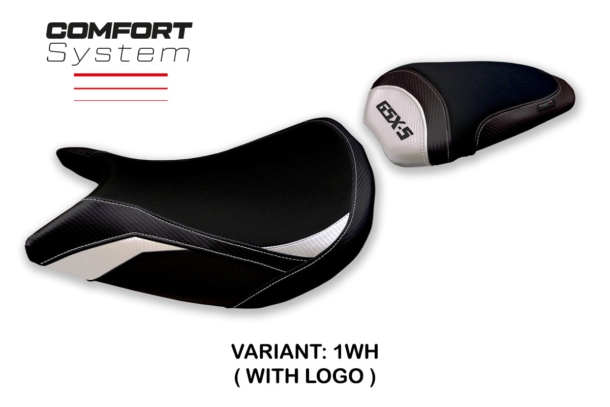 Suzuki GSXS 1000 2021-2025 Seat Cover Tappezzeria Italia Comfort in White
