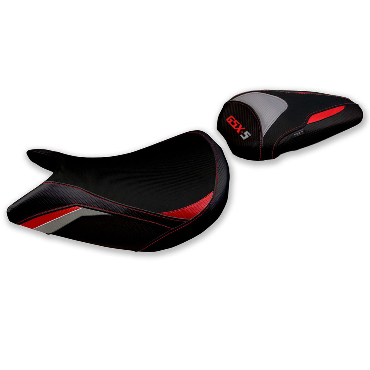 Suzuki GSXS 1000 2021-2025 Seat Cover Tappezzeria Italia in Red and Grey