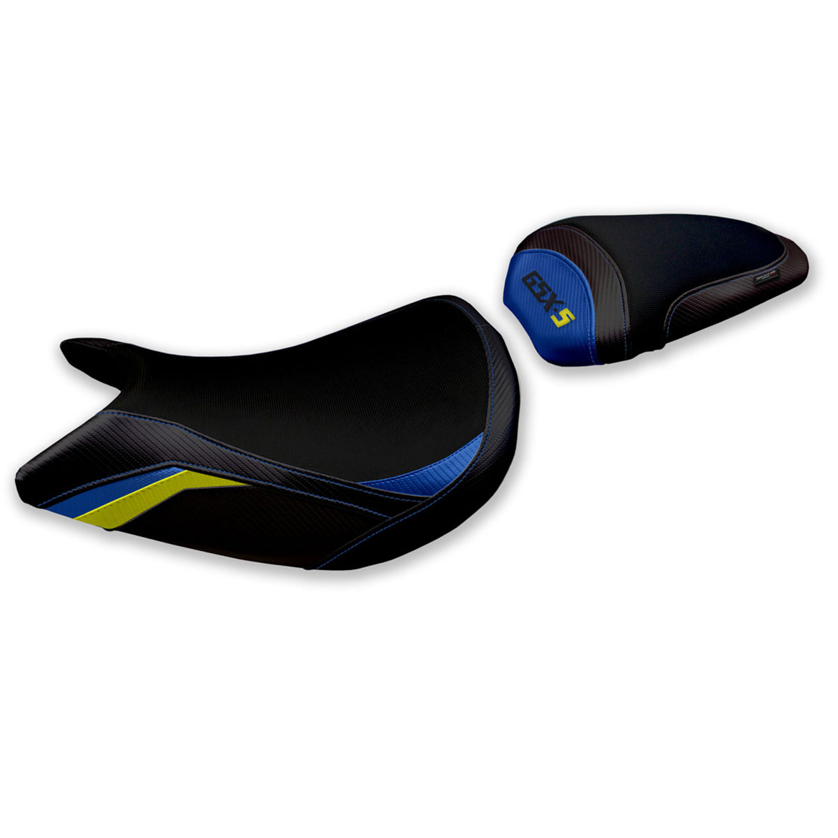 Suzuki GSXS 1000 2021-2025 Seat Cover Tappezzeria Italia Comfort in Blue and Yellow