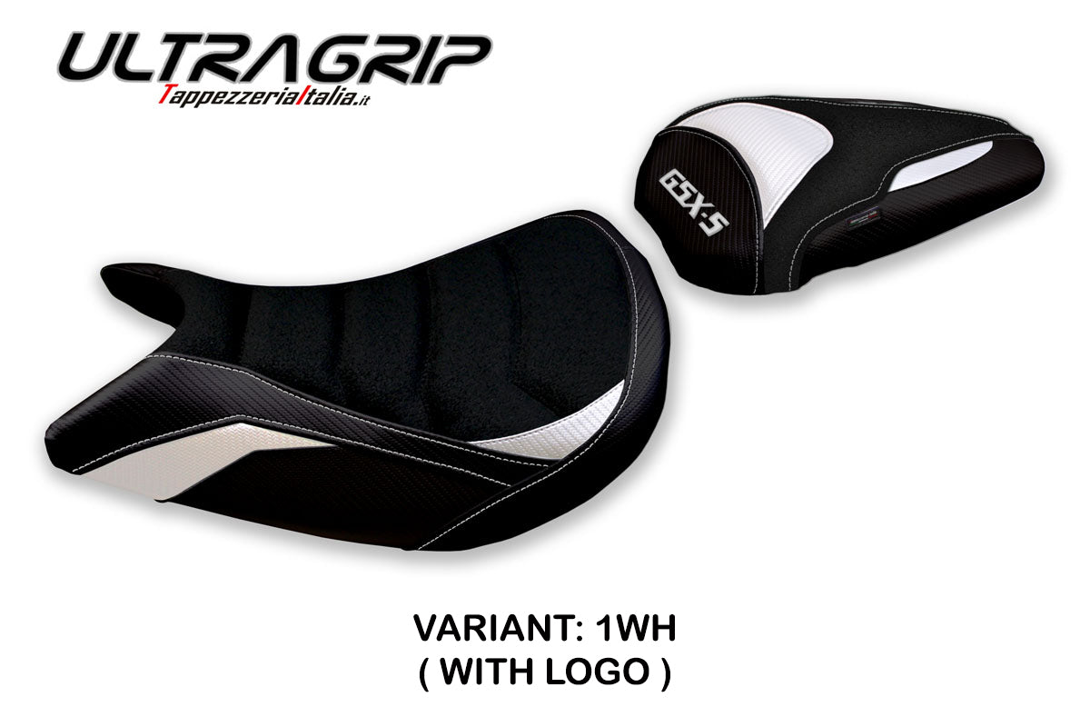 Suzuki GSXS 1000 2021-2025 Seat Cover Tappezzeria Italia Ultragrip in White