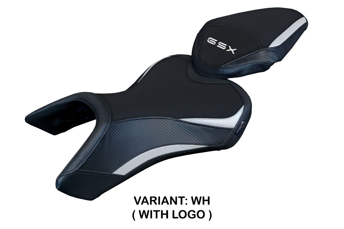 Suzuki GSX 8S-8R 2023-2025 Seat Cover Tappezzeria Italia in White and Black